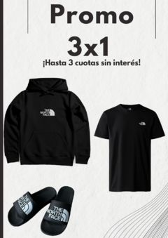 3X1 THE NORTH FACE BUZO+REMERA+OJOTAS