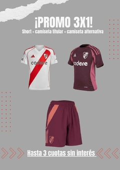 3x1 RIVER SHORT + CAMISETA TITULAR + CAMISETA ALTERNATIVA