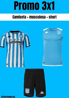 3X1 DE RACING CAMISETA + MUSCULOSA + OJOTAS