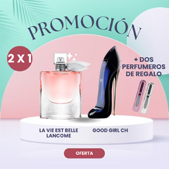 2 x 1 LA VIE EST BELLE LANCOME + GOOD GIRL CH + 2 perfumeros de regalo