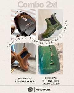 Combo 2 x 1: BOTAS DE LLUVIA + MOCHILA IMPERMEABLE - comprar online