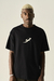 Camiseta Barra Crew B Garça Textura Preta na internet