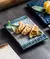 BANDEJA DE CERAMICA PARA SUSHI ORIENTAL AZUL