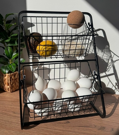 ORGANIZADOR DE METAL BLACK - 2 PISOS