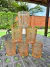 SET X6 VASOS DE VIDRIO BAJOS GRECIA CARAMEL 320ml