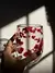 TAZA VASO DOBLE VIDRIO SIN ASA FLORES RED 400CC