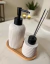 SET DISPENSER CON AROMATIZADOR JASPEADO CON BASE DE BAMBU - NUDE - comprar online