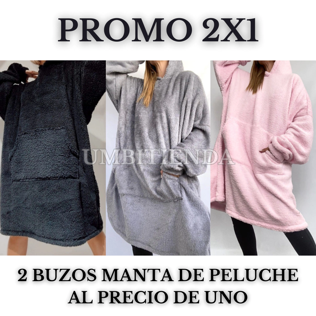 2X1 BUZOS MANTA DE PELUCHE