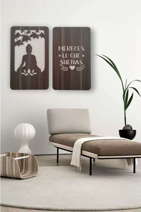 Cuadro diptico Buda - comprar online