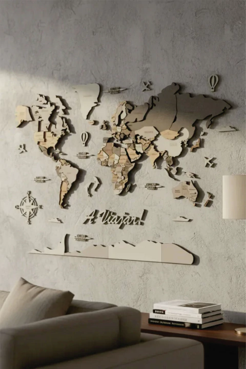 Planisferio 3d Nordico con accesorios - comprar online