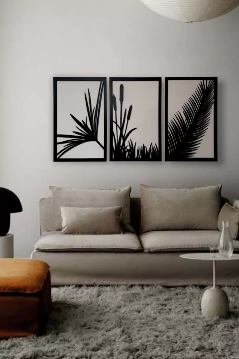 Cuadro triptico juncos