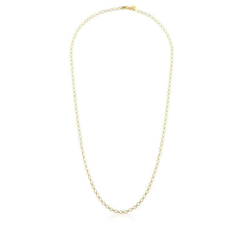 Colar com elos ovais - banhado a ouro