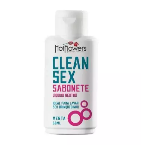 Sabonete Líquido Neutro Clean Sex para Toys 60ml Hot Flowers