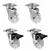 Rodinhas Rodízios Transparentes 75mm - KIT 4 peças (2 com freio e 2 sem freio) - comprar online