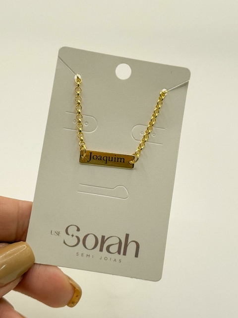 PULSEIRA COM PINGENTE RETO PERSONALIZADO - OURO - comprar online