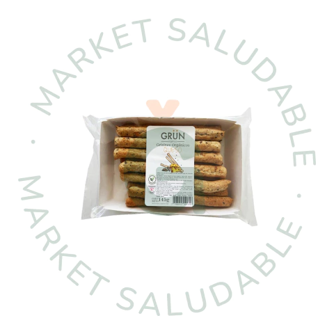 GRUN - GRISINES ORGANICOS INTEGRALES SABOR QUESO CON LINO Y CHIA X 145 GR - comprar online