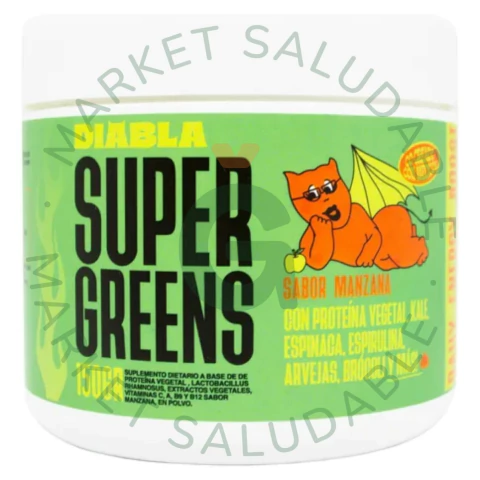 DIABLA - SUPER GREENS SUPLEMENTO DIETARIO SABOR MANZANA X 150 GR - comprar online