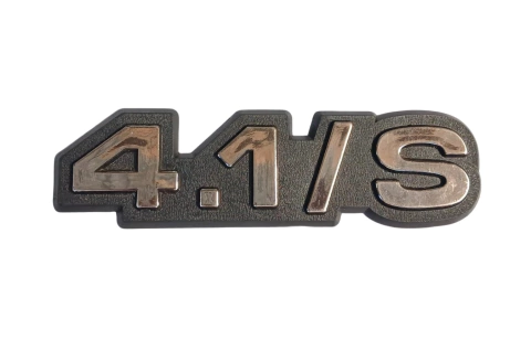 Emblema plástico 4.1 / S 6 cilindros letreiro cromado Mister Opala