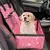 Assento de carro com bolsos de armazenamento, rosa