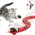Brinquedo Interativo de cobra eletrônica para gatos