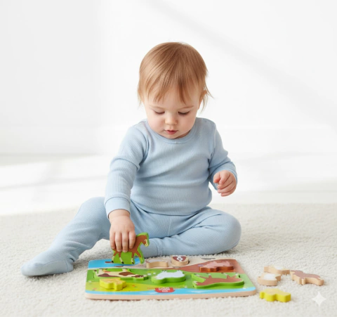 Rompecabezas Animales De Granja Didactico Hape - comprar online