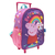 Mochila Con Carro Peppa Pig Arcoiris Violeta 12 Pulgadas - comprar online