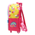 Mochila Con Carro Peppa Pig Arcoiris Aqua 12 Pulgadas en internet