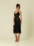 Vestido Corsega Longo Crochet Quadrados e Argolinhas Preto - buy online