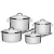 PANELA INOX TRAMONTINA SOLAR FEIRA PQ 4X20,4X20,4X16X16 - comprar online