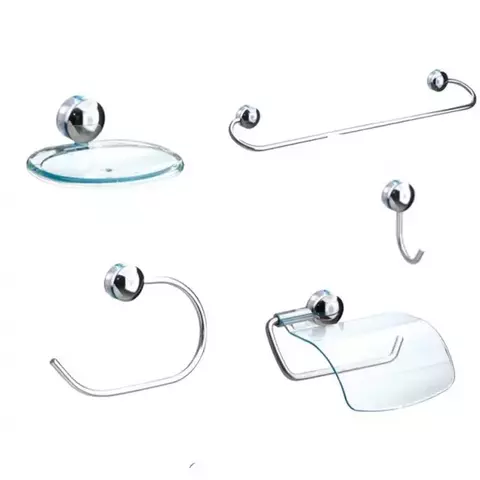 KIT ACESSORIO BANHEIRO ESTTEL TWISTER 5PC CROMADO