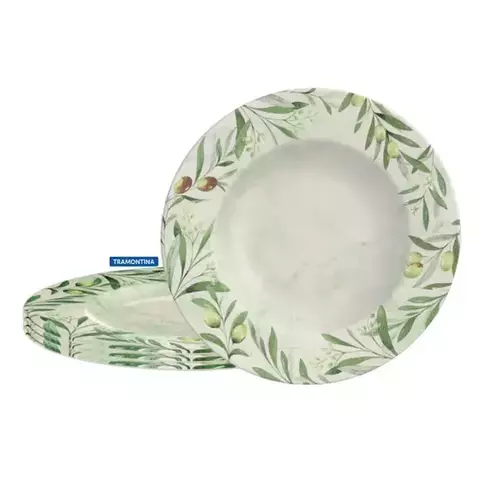 PRATO PORCELANA TRAMONTINA OLIVA RASO 25CM - comprar online