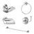 KIT ACESSORIOS BANHEIRO 5PCS FORT GRETA