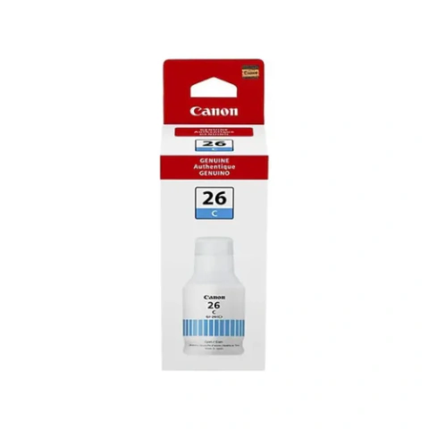 GARRAFA DE TINTA CANON GL-26 CIANO | GX3020, GX4020, GX5020, GX6020 e GX7020