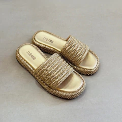 Flatform Clara Tresse Ouro