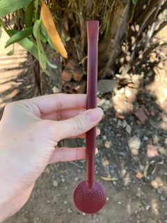 Bomba de Chimarrão Inox Colorida Fosca Sem Rosca Diversas Cores - InemoChimas