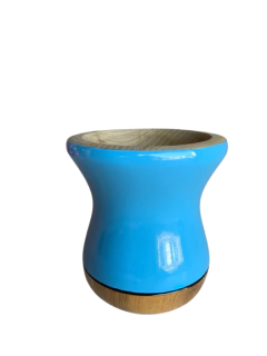 10 X Cuia Bicolor Fosca Para Chimarrão em Madeira GRAVADA Diversas Cores - InemoChimas