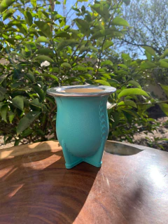 Imagem do Cuia de Chimarrão Porongo Torpedo Bocal Inox Colorida + Tapa Erva