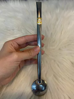 Bomba de Chimarrão Com Aplique Sem Rosca Diversas Modelos - InemoChimas