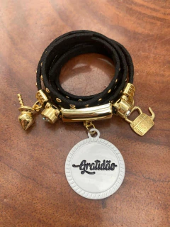 Pulseira / Schoker para cuia de chimarrão GRATIDÃO COLORIDA - InemoChimas