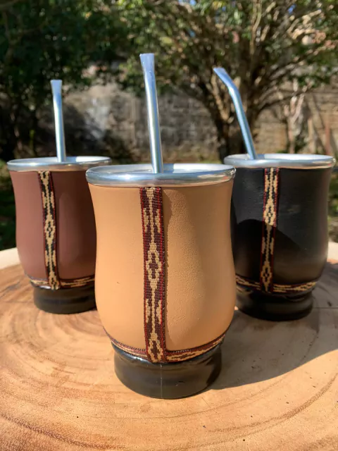 Kit Tereré Material Sintético: Cuia + Bomba de INOX Diversas Cores