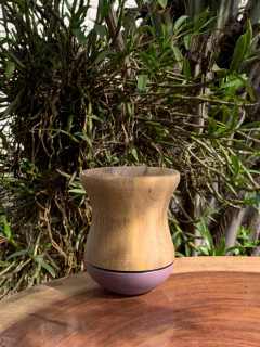 Cuia Bicolor Invertida Para Chimarrão em Madeira Diversas Cores