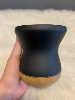 Cuia Bicolor Fosca Para Chimarrão em Madeira Diversas Cores - comprar online