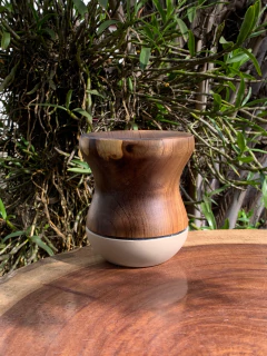 Cuia Bicolor Invertida Para Chimarrão em Madeira Diversas Cores - InemoChimas