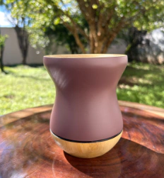 Cuia Bicolor Fosca Para Chimarrão em Madeira Diversas Cores - loja online