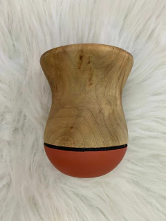 Cuia Bicolor Invertida Para Chimarrão em Madeira Diversas Cores - loja online