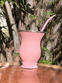 Kit Cuia Colorida de Porongo Revestida em Material Sintético + Bomba Inox Colorida - comprar online