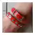 PULSERA BEBY - CUERO COLOR ROJO CON TACHAS