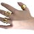 Anillo doble dorado talla 9 - comprar en línea