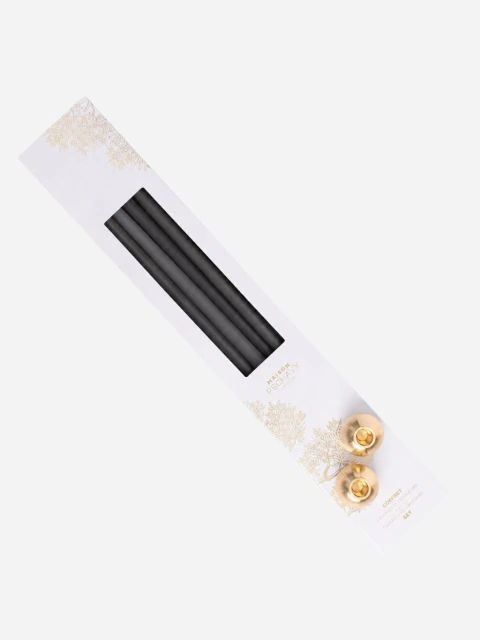Set de 12 velas "Carbone" Con Candelabros Gemmes - Maison Pechavy