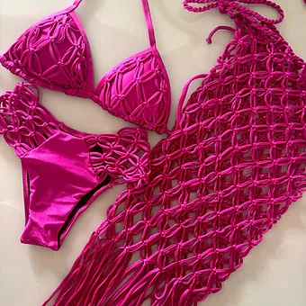 Conjunto Macrame Pink